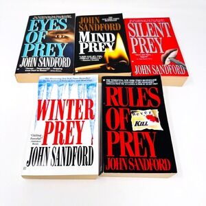 John Sandford Prey Series 5 Book Paperback Lot Rules Eyes Silent Winter Mind